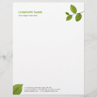 Green Leaves letterhead