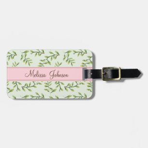 Green Leaves Luggage Tag