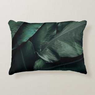GREEN LEAVES MACRO PHOTOGRAPHY DECORATIVE CUSHION