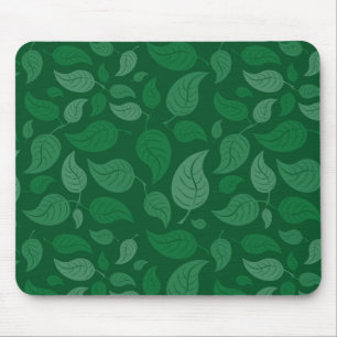 Green leaves mouse mat