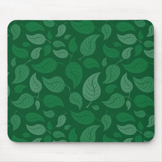 Green leaves mouse mat (Front)