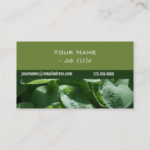 green leaves, nature, contemporary business card