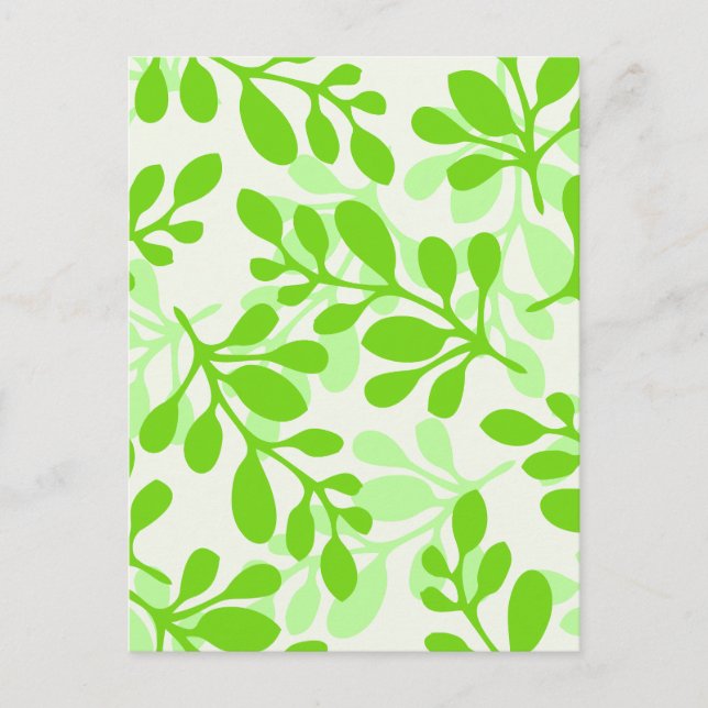 Green Leaves Nature Postcard (Front)