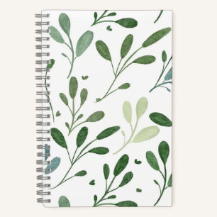 Green leaves notebook
