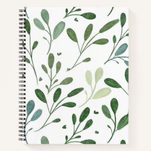 Green leaves notebook
