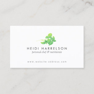 Green Leaves Nutritionist, Holistic, Naturopath Business Card