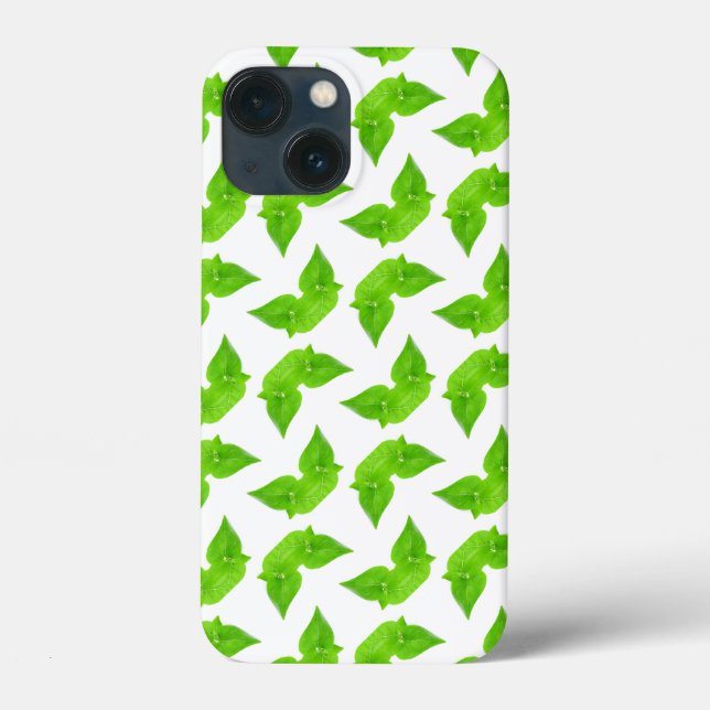 Green leaves pattern Case-Mate iPhone case (Back)