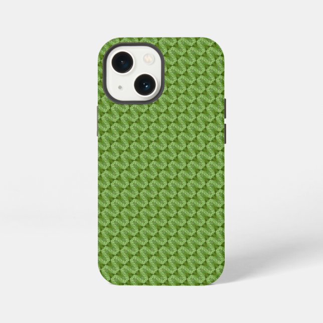 Green leaves pattern iPhone case (Back)