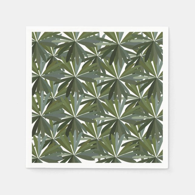 Green Leaves Pattern Napkin (Front)