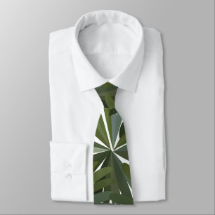 Green Leaves Pattern Tie