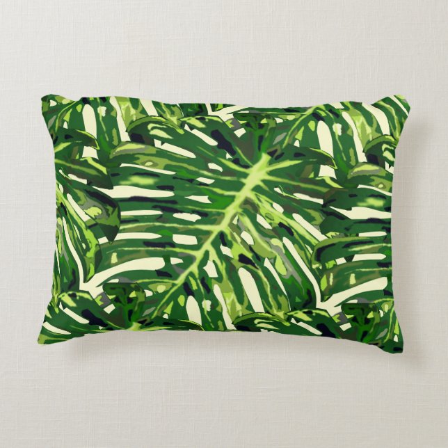Green Leaves Pillow (Back)