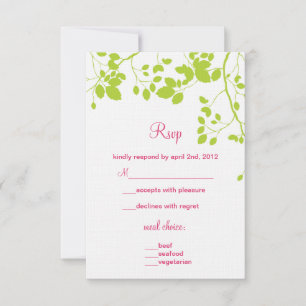 Green Leaves - rsvp cards