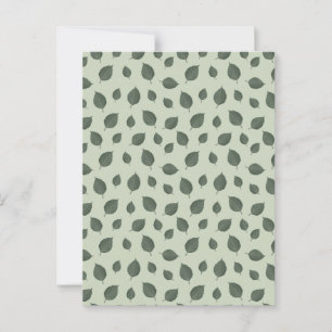 Green leaves, seamless pattern postcard