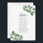 Green leaves seating chart. Garden wedding plan Invitation<br><div class="desc">You can change number of table,  names and create as many table cards as need. Put each of them in the cart separately ♥ Contact me,  please,  if you need additional items.</div>