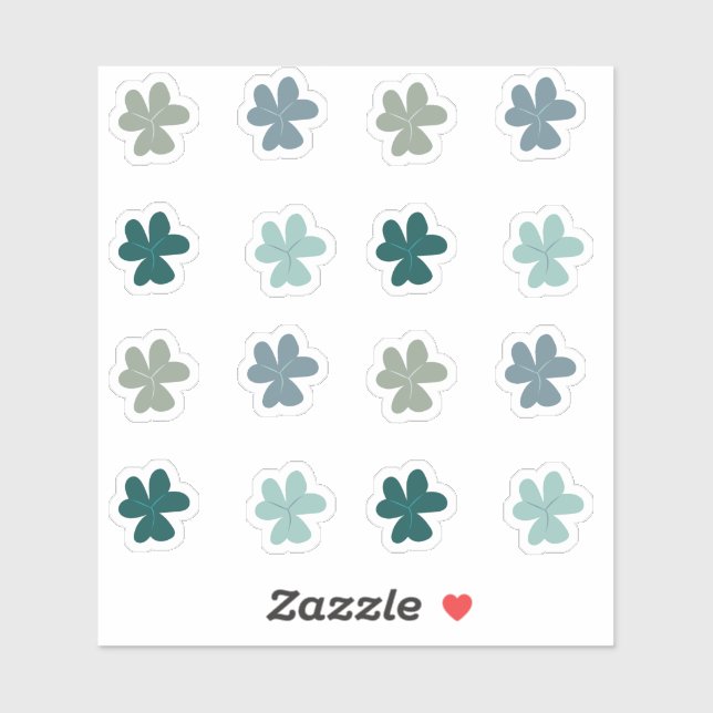 Green Leaves Set Scrapbooking Sticker (Sheet)