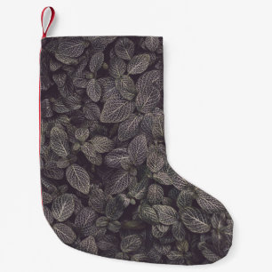 GREEN LEAVES SMALL CHRISTMAS STOCKING