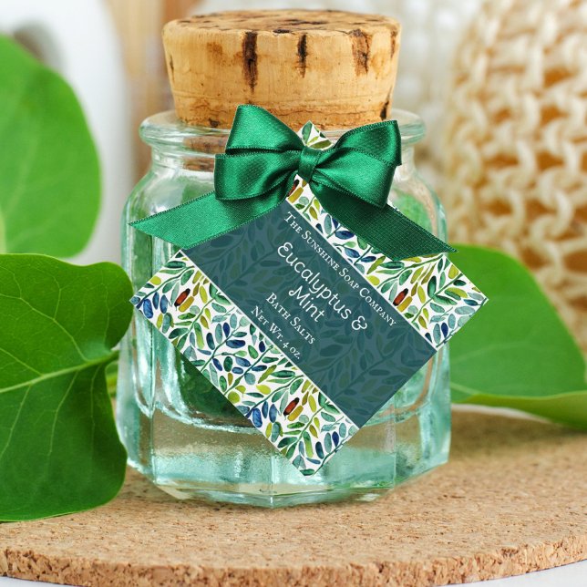 Green Leaves Soap Cosmetics Bath Salts Tag (Creator Uploaded)