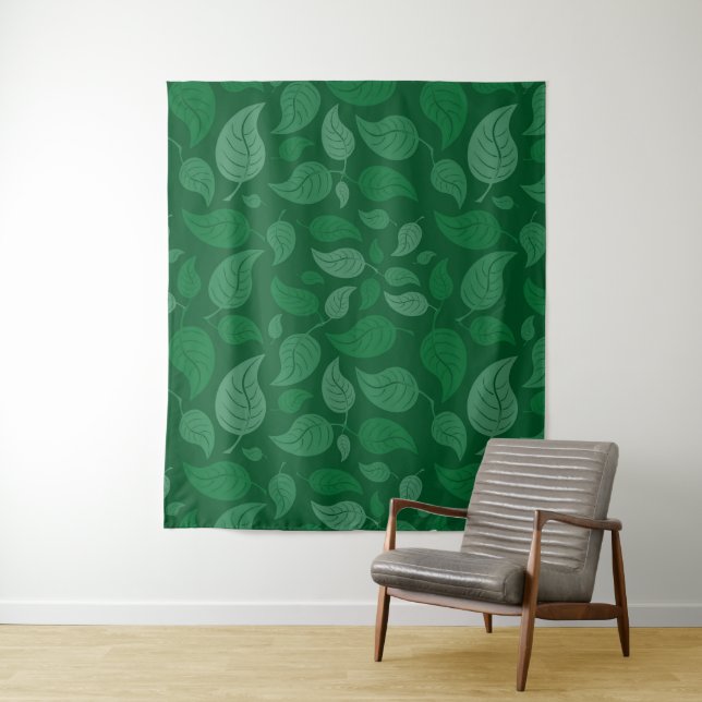 Green leaves tapestry (In Situ)
