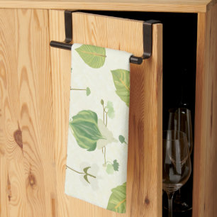 Green Leaves Tea Towel