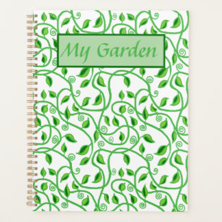 Green leaves tendrils and vines garden planner