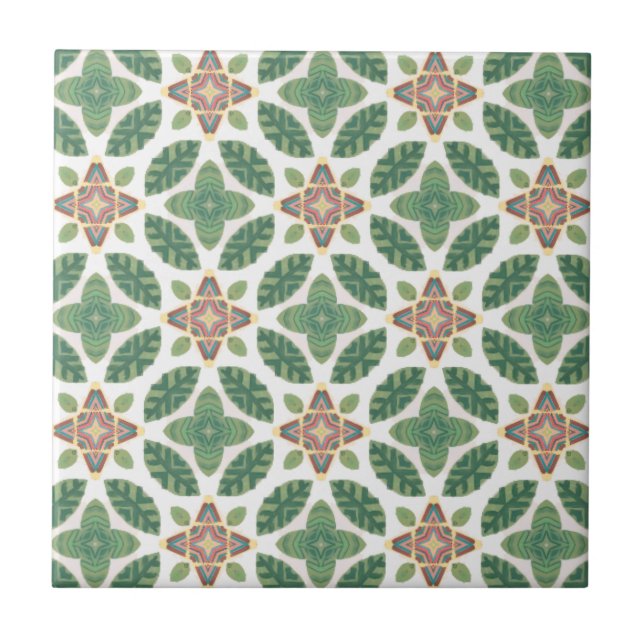 Green Leaves Tile (Front)