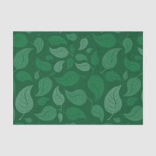 Green leaves tissue paper