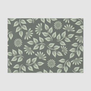 green leaves tissue paper