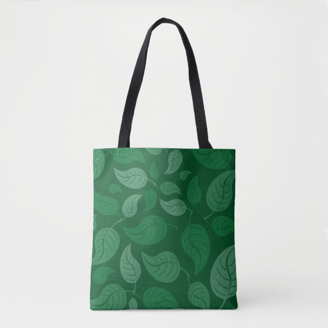 Green leaves tote bag (Front)