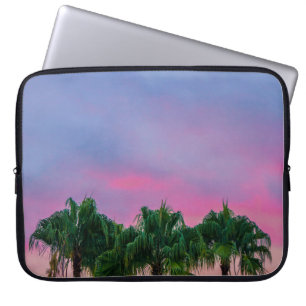 Green leaves tree under blue sky during golden hou laptop sleeve