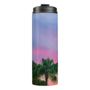Green leaves tree under blue sky during golden hou thermal tumbler