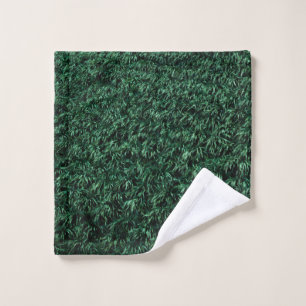 Green leaves wash cloth