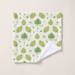 Green Leaves Wash Cloth