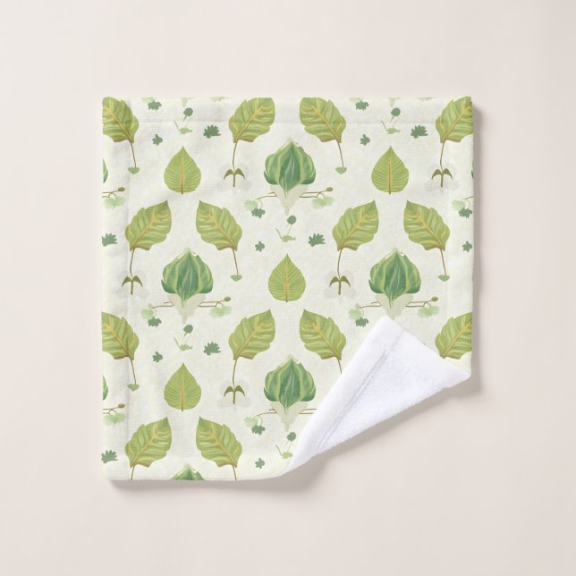 Green Leaves Wash Cloth (Wash Cloth)