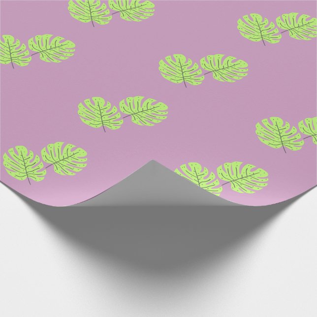 Green Leaves Wrapping Paper (Corner)