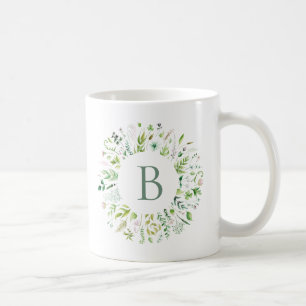 Green leaves wreath Coffee Mug