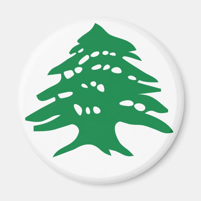 Green Lebanon Cedar Magnet (Front)