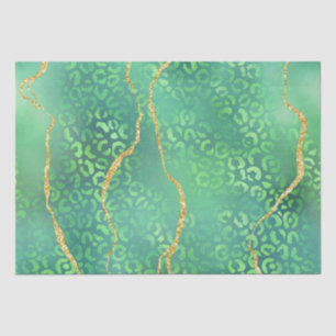 Green Leopard Agate Glam Abstract Jungle Tissue Paper