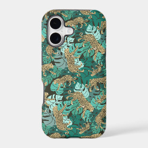 Green Leopard Botanical Tropical Jungle