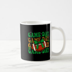 Green Leopard Game Day Football Bow Touchdown Seas Coffee Mug