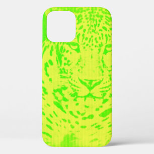 Green Leopard Portrait Vintage iPhone Case