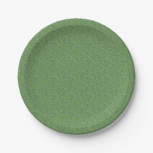 Green leopard skin pattern paper plate