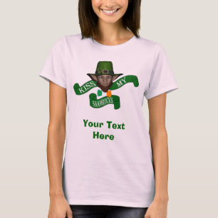 Green leprechaun kiss my shamrocks T-Shirt