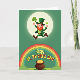 Green Leprechaun Pattern Card