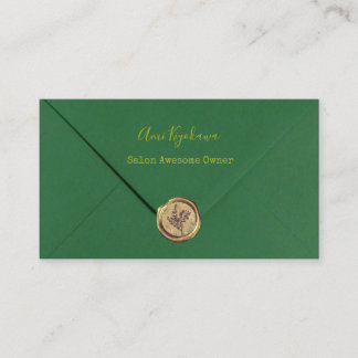Green Letter Design Business Card