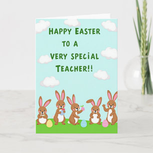 Green Letter Easter Card