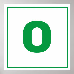 Green letter O  Poster