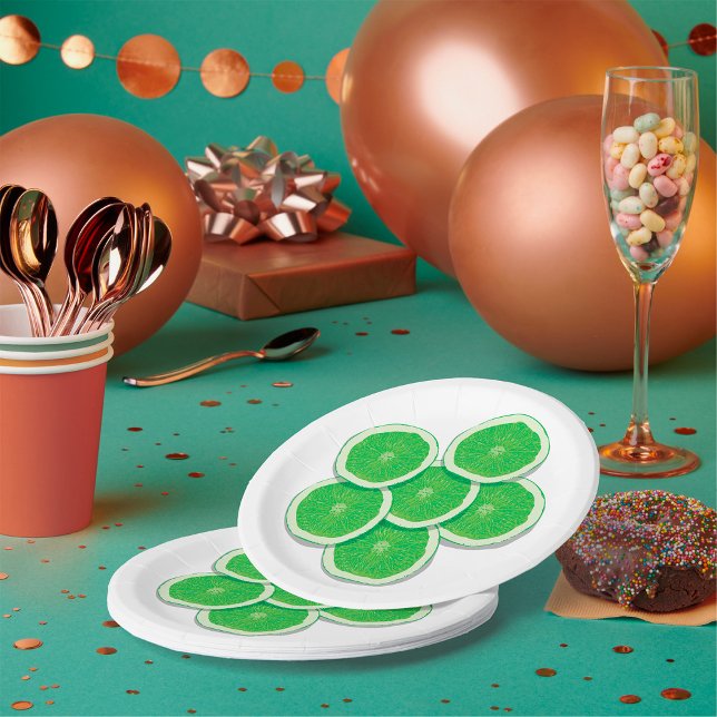Green Letter Y Geometric Stripes Monogram Paper Plate (Creator Uploaded)