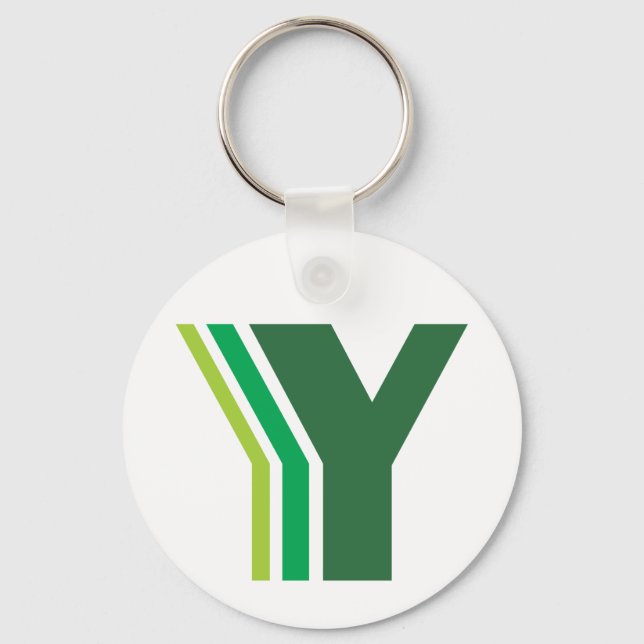 Green Letter Y Key Ring (Front)
