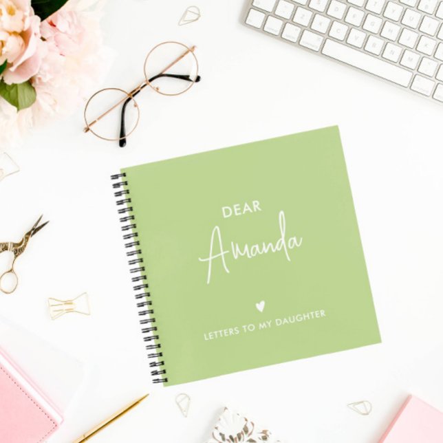 GREEN Letters to My Daughter Keepsake Memory Notebook (GREEN LETTERS TO MY DAUGHTER WITH DOODLE HEART MEMORY KEEPSAKE JOURNAL)