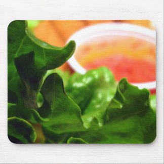 Green Lettuce Leaf Photo Mousemats